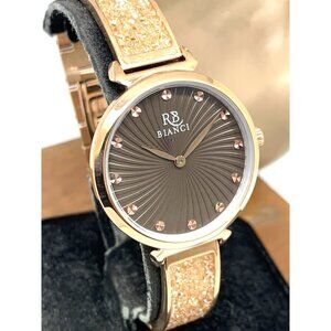 Roberto Bianci Women's Watch RB0207 Quartz Brown Dial Rose Gold Steel 33mm